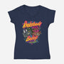 Double Trouble Mutant-Womens-V-Neck-Tee-arace