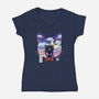 Sailor Cat Landscape-Womens-V-Neck-Tee-dandingeroz