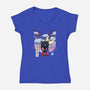 Sailor Cat Landscape-Womens-V-Neck-Tee-dandingeroz