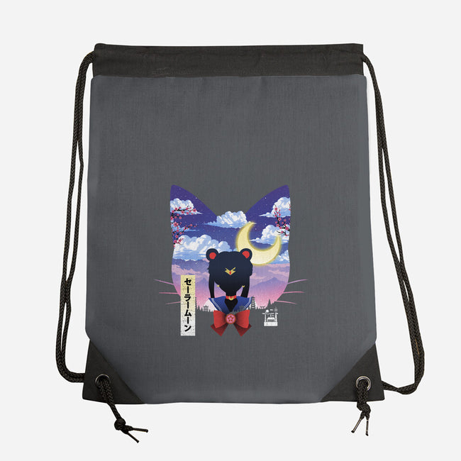 Sailor Cat Landscape-None-Drawstring-Bag-dandingeroz