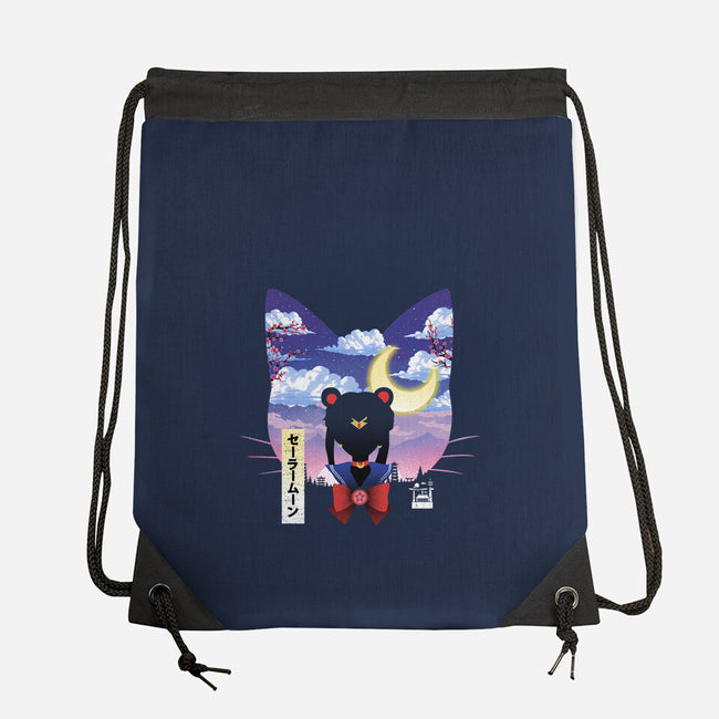 Sailor Cat Landscape-None-Drawstring-Bag-dandingeroz