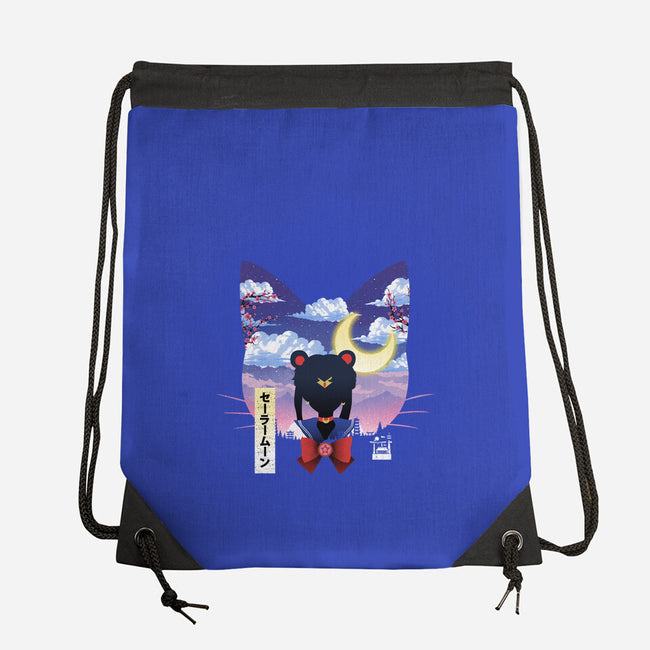 Sailor Cat Landscape-None-Drawstring-Bag-dandingeroz