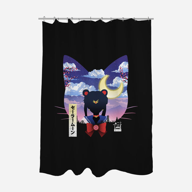 Sailor Cat Landscape-None-Polyester-Shower Curtain-dandingeroz