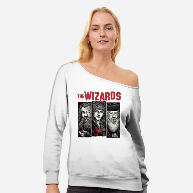 The Wizards-Womens-Off Shoulder-Sweatshirt-momma_gorilla