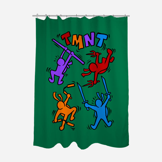 Doodle Ninja-None-Polyester-Shower Curtain-spoilerinc