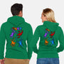 Doodle Ninja-Unisex-Zip-Up-Sweatshirt-spoilerinc