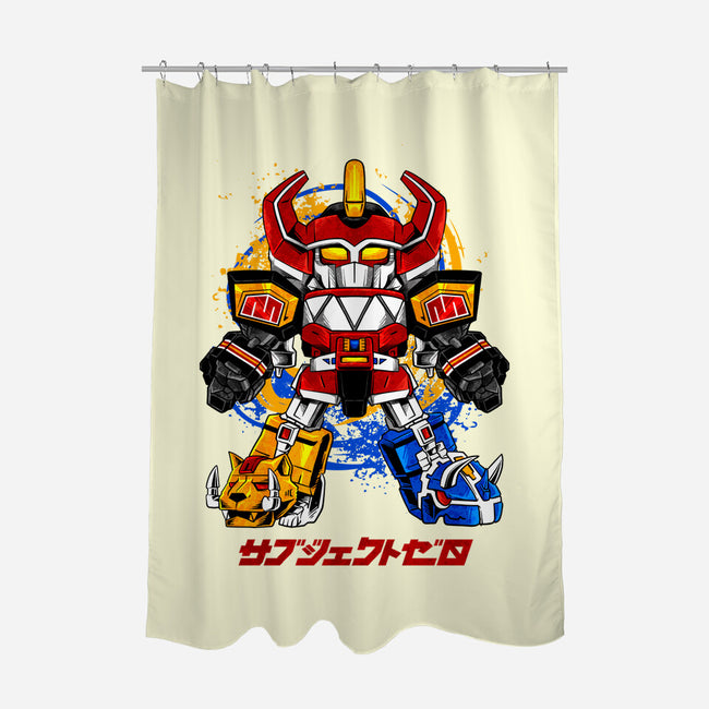 Chibi Megazord-None-Polyester-Shower Curtain-spoilerinc