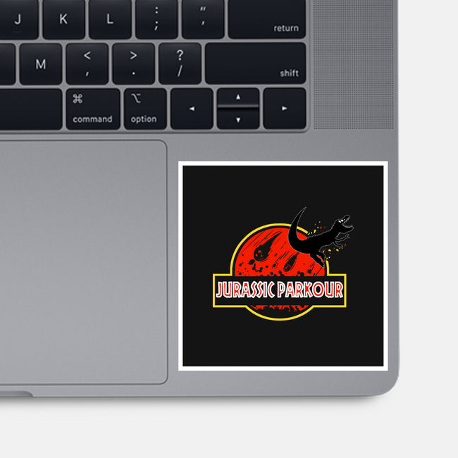 Jurassic Parkour-None-Glossy-Sticker-fanfabio