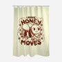 Honey Moves-None-Polyester-Shower Curtain-Aarons Art Room