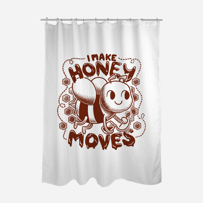 Honey Moves-None-Polyester-Shower Curtain-Aarons Art Room