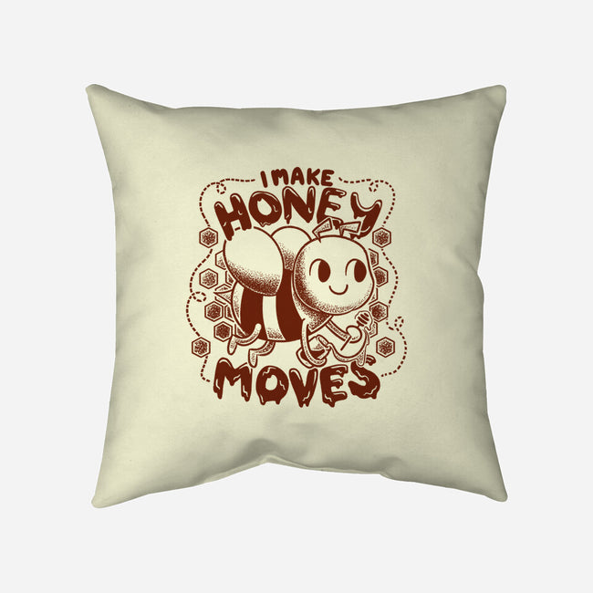 Honey Moves-None-Removable Cover-Throw Pillow-Aarons Art Room