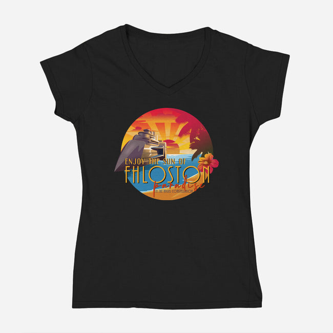 The Sun Of Fhloston-Womens-V-Neck-Tee-daobiwan