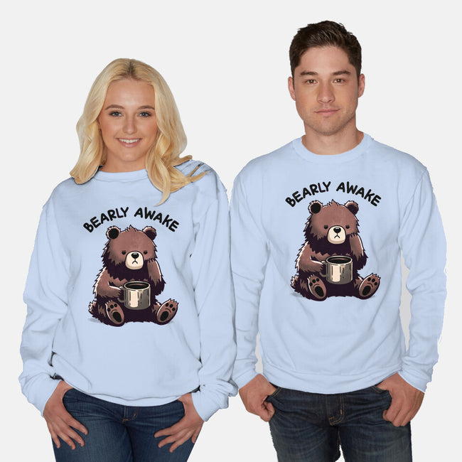 Bearly Awake-Unisex-Crew Neck-Sweatshirt-fanfreak1