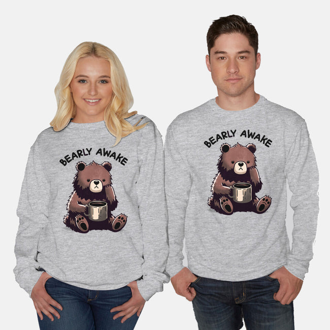 Bearly Awake-Unisex-Crew Neck-Sweatshirt-fanfreak1