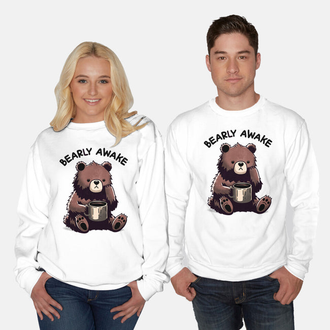 Bearly Awake-Unisex-Crew Neck-Sweatshirt-fanfreak1