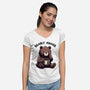 Bearly Awake-Womens-V-Neck-Tee-fanfreak1