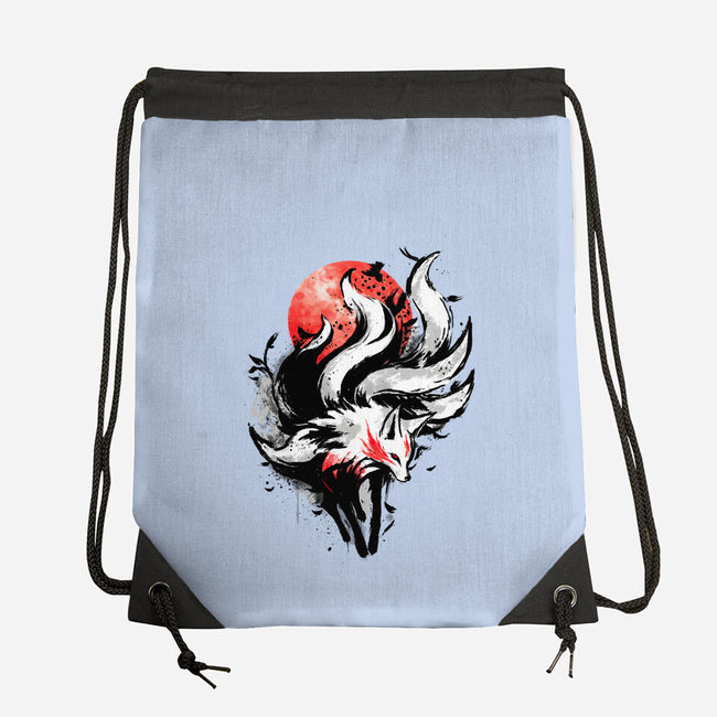 Kitsune Fox Splash-None-Drawstring-Bag-fanfreak1