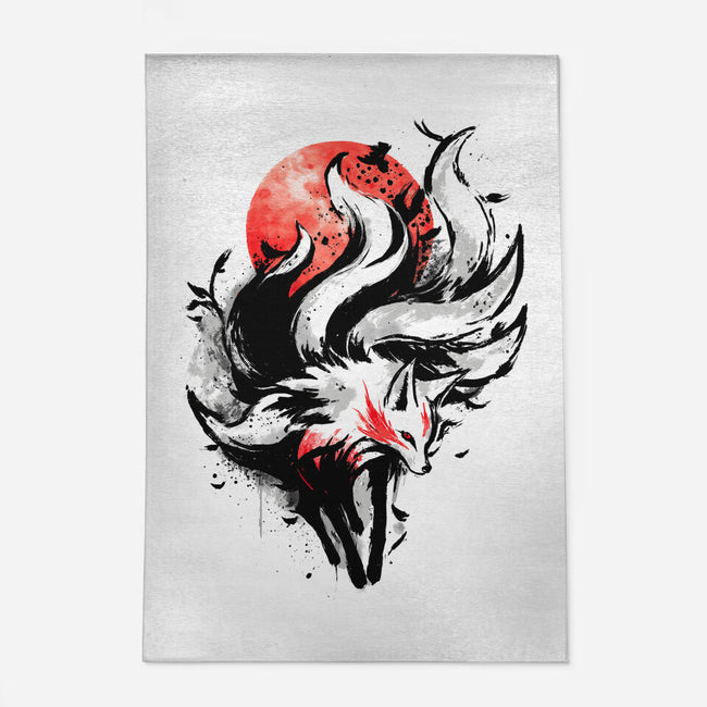 Kitsune Fox Splash-None-Indoor-Rug-fanfreak1