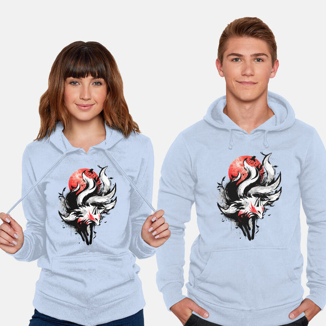 Kitsune Fox Splash-Unisex-Pullover-Sweatshirt-fanfreak1