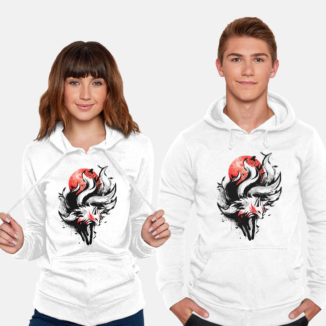 Kitsune Fox Splash-Unisex-Pullover-Sweatshirt-fanfreak1