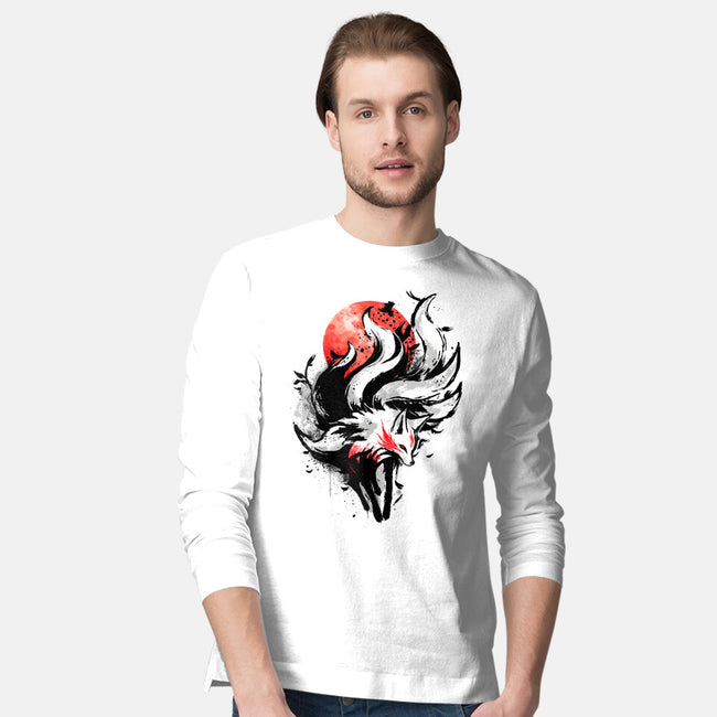 Kitsune Fox Splash-Mens-Long Sleeved-Tee-fanfreak1