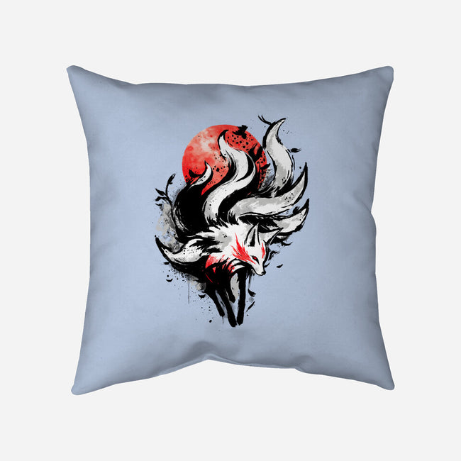 Kitsune Fox Splash-None-Removable Cover w Insert-Throw Pillow-fanfreak1