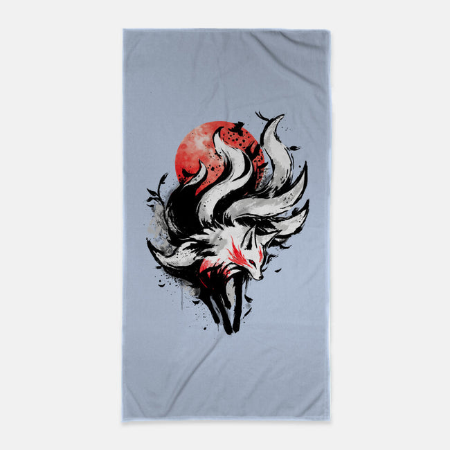 Kitsune Fox Splash-None-Beach-Towel-fanfreak1