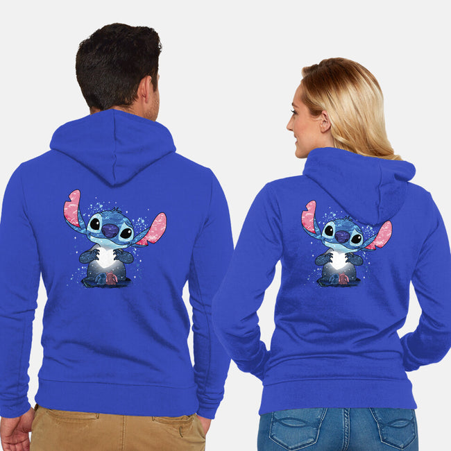 Stitch's Love-Unisex-Zip-Up-Sweatshirt-JamesQJO