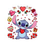 Stitch's Valentine-None-Fleece-Blanket-JamesQJO
