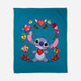Stitch's Valentine-None-Fleece-Blanket-JamesQJO