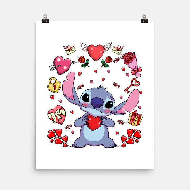 Stitch's Valentine-None-Matte-Poster-JamesQJO
