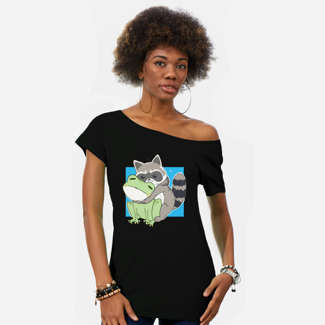 Big Friends-Womens-Off Shoulder-Tee-Rayuzu