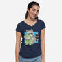 Big Friends-Womens-V-Neck-Tee-Rayuzu