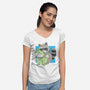 Big Friends-Womens-V-Neck-Tee-Rayuzu