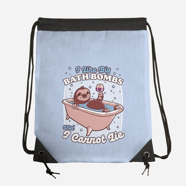 Relax Sloth Bubble Bathtub-None-Drawstring-Bag-Studio Mootant