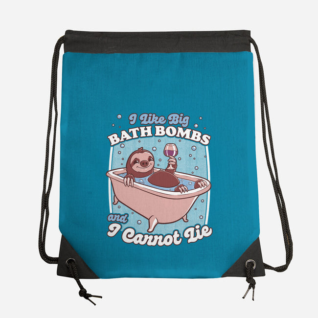 Relax Sloth Bubble Bathtub-None-Drawstring-Bag-Studio Mootant