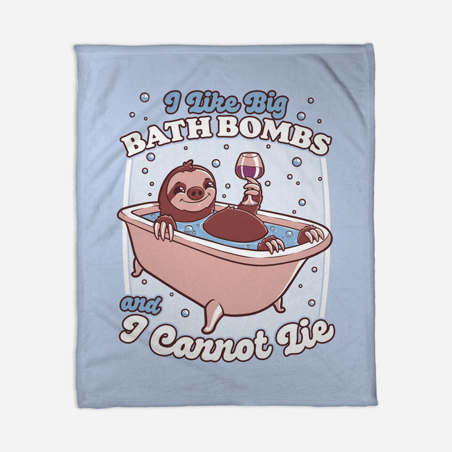 Relax Sloth Bubble Bathtub-None-Fleece-Blanket-Studio Mootant