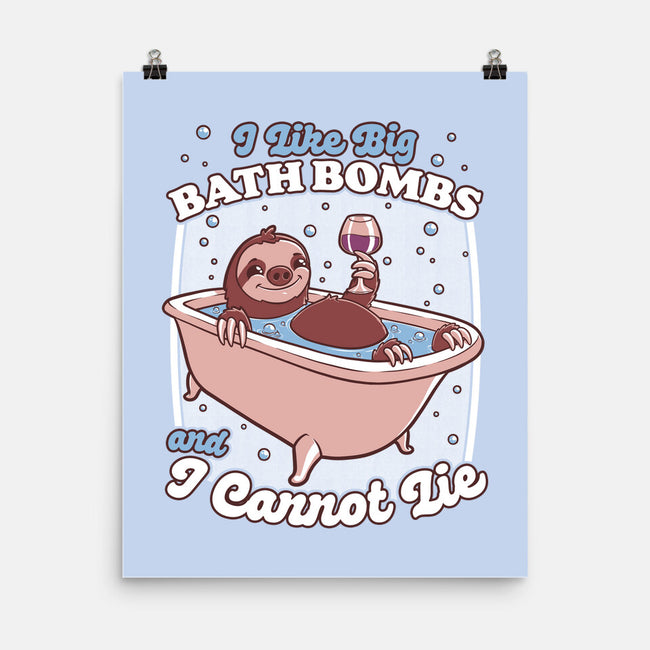 Relax Sloth Bubble Bathtub-None-Matte-Poster-Studio Mootant