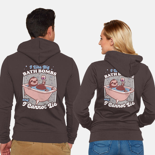 Relax Sloth Bubble Bathtub-Unisex-Zip-Up-Sweatshirt-Studio Mootant