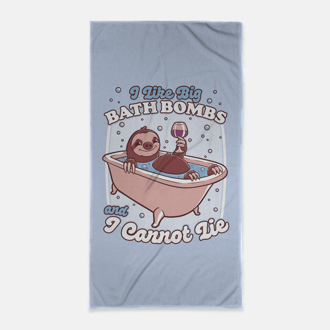 Relax Sloth Bubble Bathtub-None-Beach-Towel-Studio Mootant