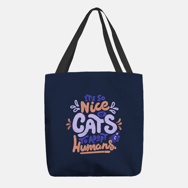 Cats Adopt Humans-None-Basic Tote-Bag-tobefonseca