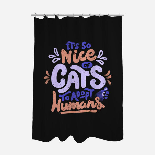 Cats Adopt Humans-None-Polyester-Shower Curtain-tobefonseca