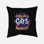 Cats Adopt Humans-None-Removable Cover-Throw Pillow-tobefonseca