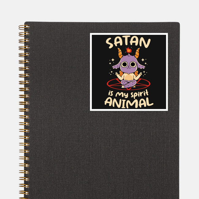 Satan Is My Spirit Animal-None-Glossy-Sticker-tobefonseca