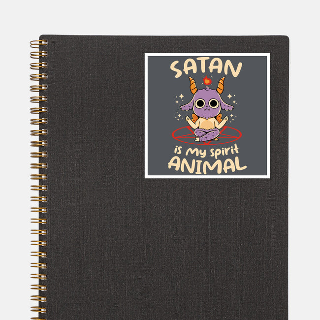 Satan Is My Spirit Animal-None-Glossy-Sticker-tobefonseca