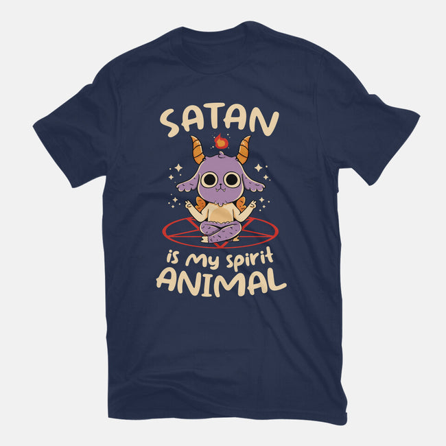 Satan Is My Spirit Animal-Womens-Fitted-Tee-tobefonseca