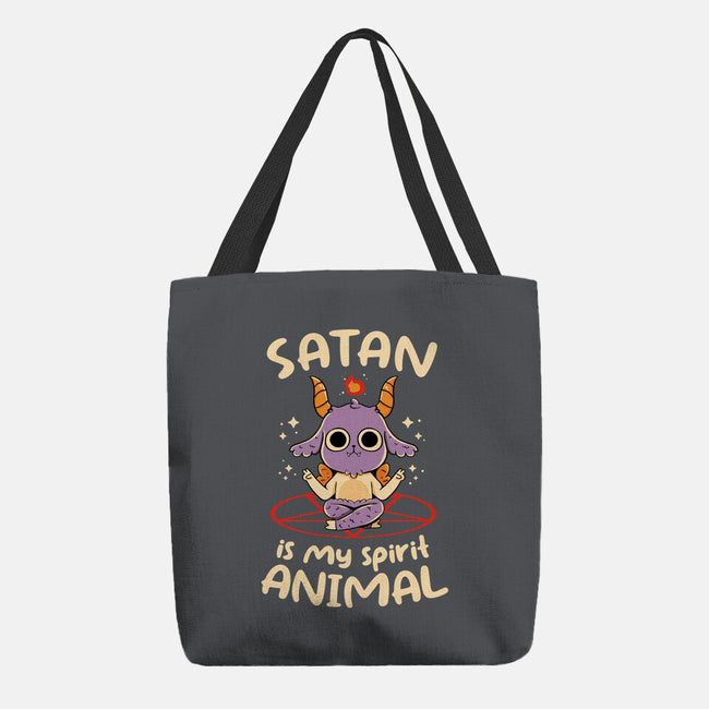 Satan Is My Spirit Animal-None-Basic Tote-Bag-tobefonseca