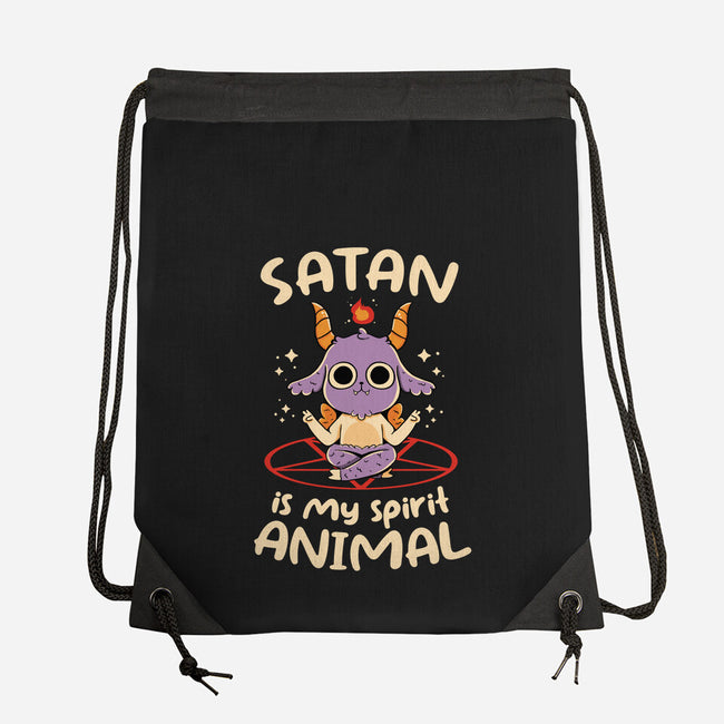 Satan Is My Spirit Animal-None-Drawstring-Bag-tobefonseca