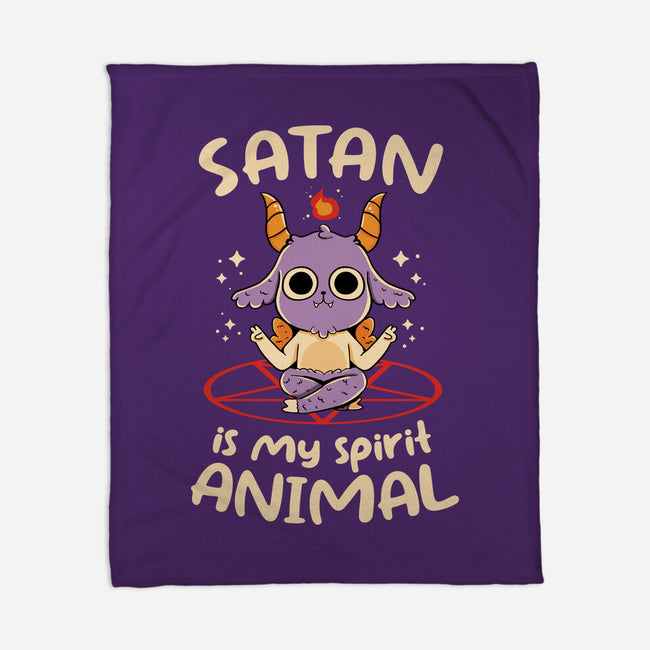 Satan Is My Spirit Animal-None-Fleece-Blanket-tobefonseca