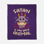 Satan Is My Spirit Animal-None-Fleece-Blanket-tobefonseca